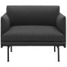 Fauteuil Outline – Remix 163 + pieds noirs - Muuto