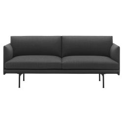 2-seater Outline sofa – Remix 163 + black legs - Muuto