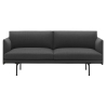 2-seater Outline sofa – Remix 163 + black legs - Muuto