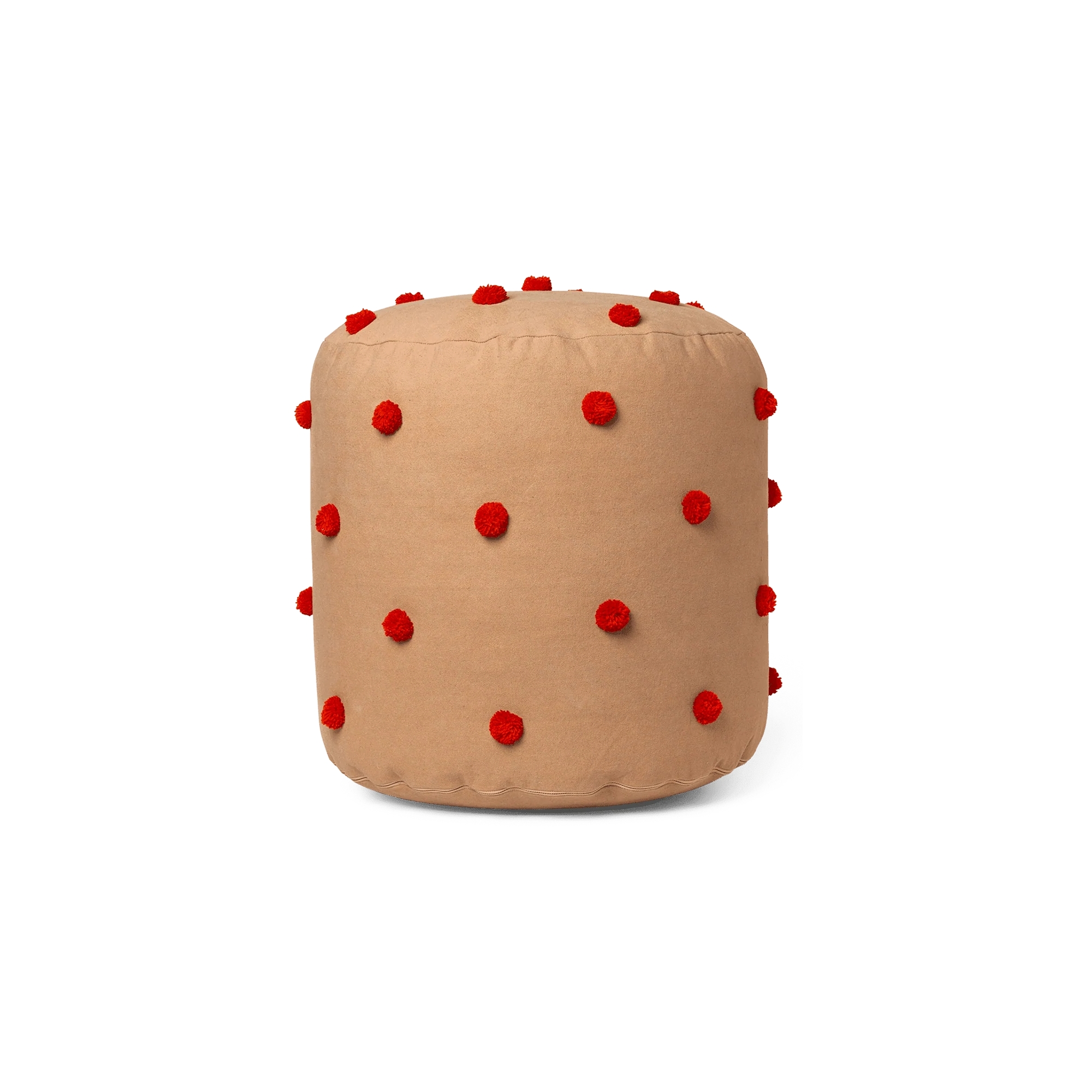 SOLD OUT - camel / red - Dot tufted pouf - Ferm Living