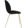 Black Basic leather + semi matt brass base - Beetle Chair - Gubi