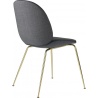 Kvadrat Remix (152)  + piping black leather - semi matt brass legs – Beetle chair - Gubi