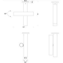 Tubes ceiling lamp - grey white / grey white - Nemo lighting