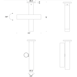 plafonnier Tubes - noir / noir - Nemo lighting