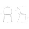 Alabaster white shell - matt black base - Beetle chair plastic - Gubi