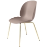 sweet pink shell - brass base - Beetle chair plastic - Gubi