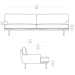 2.5 seater - Flaneur sofa - Gubi