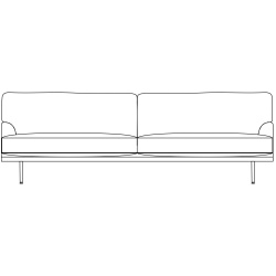 2.5 seater - Flaneur sofa - Gubi