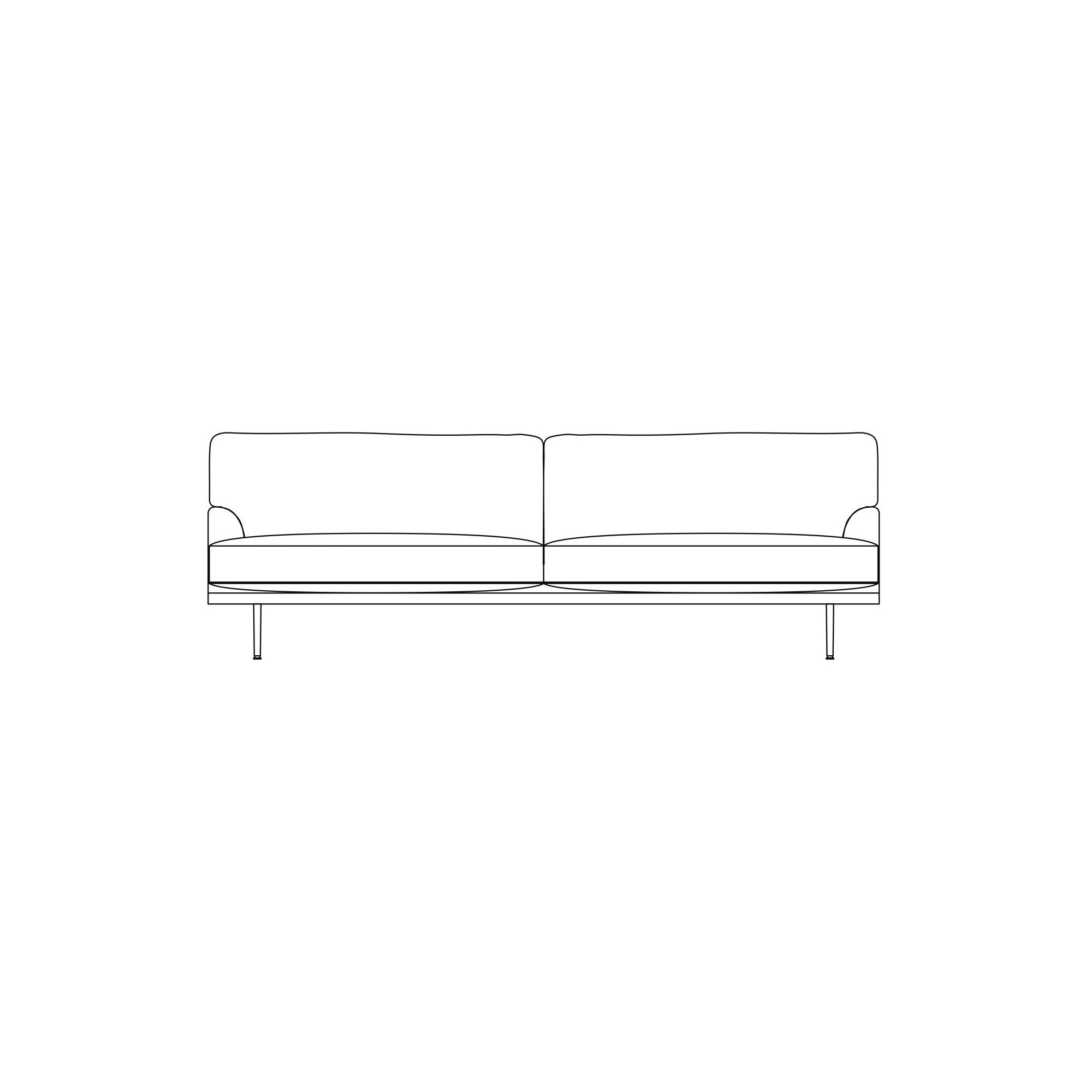 2.5 seater - Flaneur sofa - Gubi