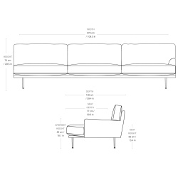 3 seater module, with left armrest - Flaneur - Gubi