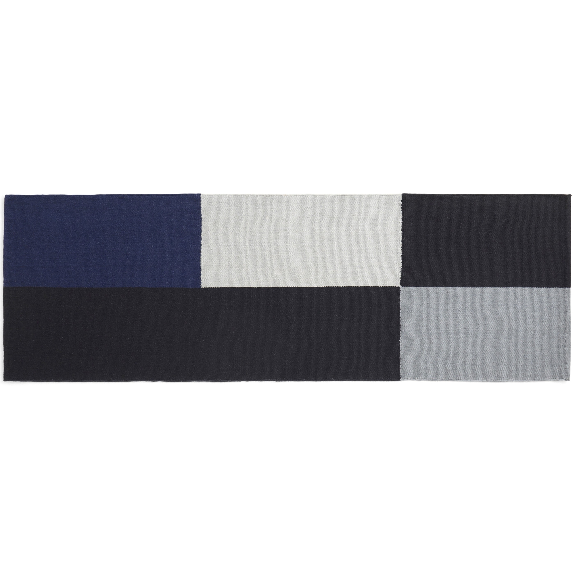 black and blue - 80x250 cm - Flat Works rug - HAY - HAY