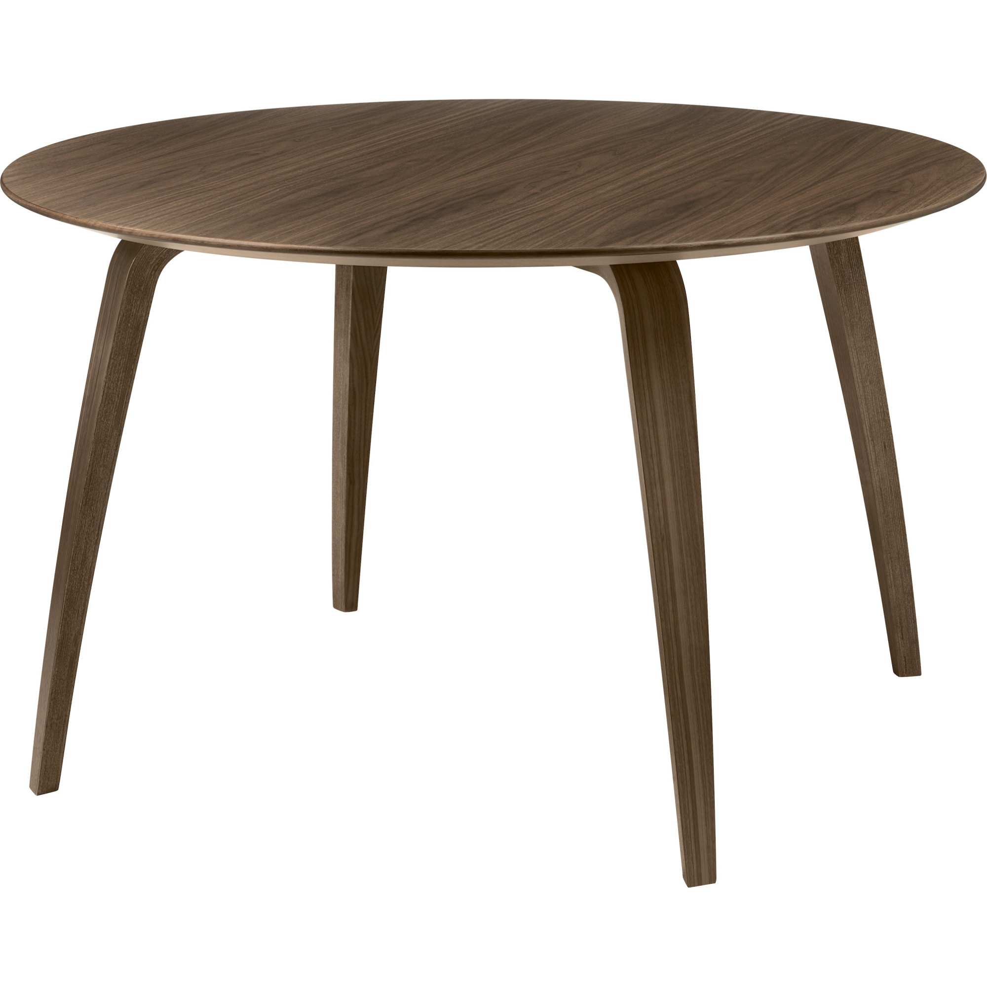 walnut - round Gubi dining table Ø120cm