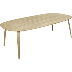 chêne - table de repas Gubi elliptique 120 x 230 cm