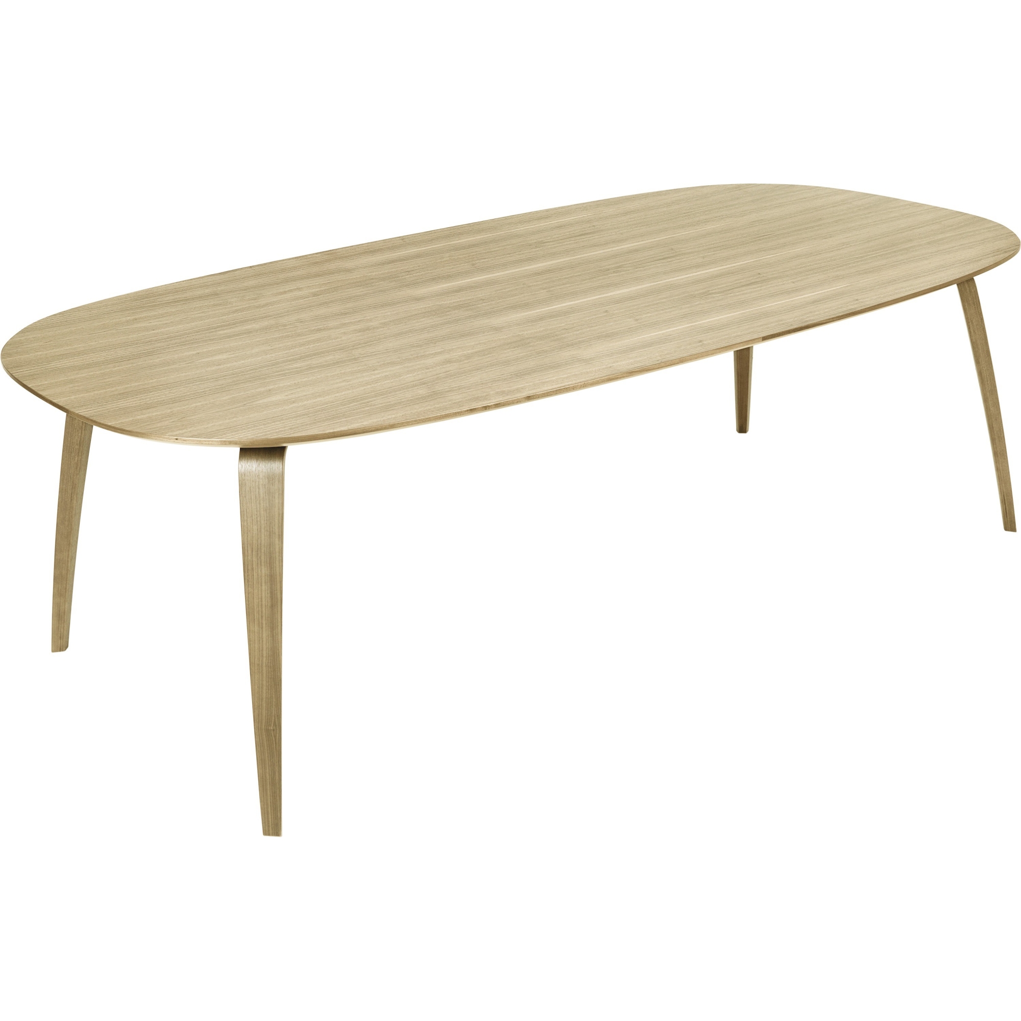 chêne - table de repas Gubi elliptique 120 x 230 cm