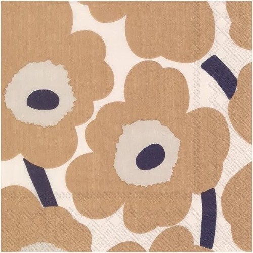 Unikko crème/lin 552665 - Serviettes en papier