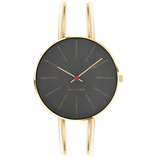 Bankers watch - Ø34 mm - gold/black, bangle