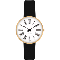 Roman watch - Ø30, Ø34 or Ø40 mm - gold/white, black leather