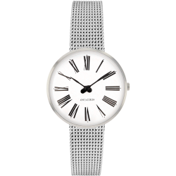 Montre Roman - Ø30, Ø34 ou Ø40mm - argenté, maille argent