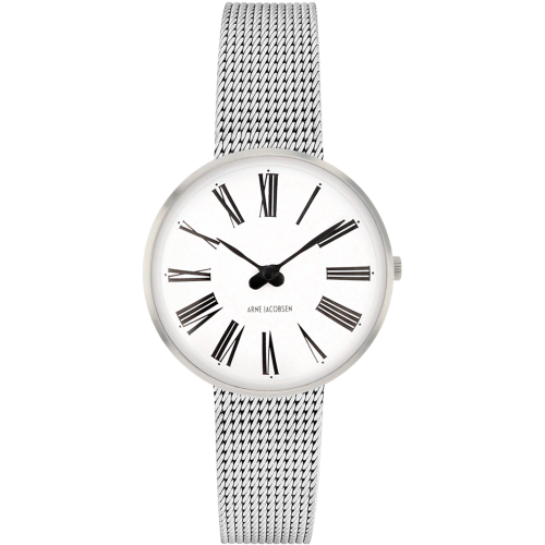 Montre Roman - Ø30, Ø34 ou Ø40mm - argenté, maille argent