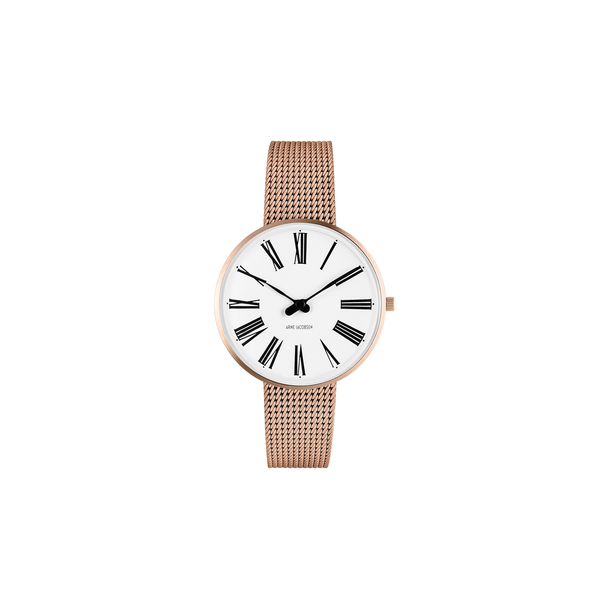 Montre Roman - Ø34 ou Ø40mm - rose doré/blanc, rose doré