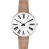 Montre Roman - Ø34 ou Ø40mm - rose doré/blanc, rose doré