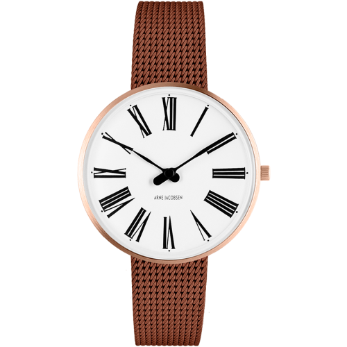 Montre Roman - Ø34 ou Ø40mm - rose doré/blanc, cuivre mat