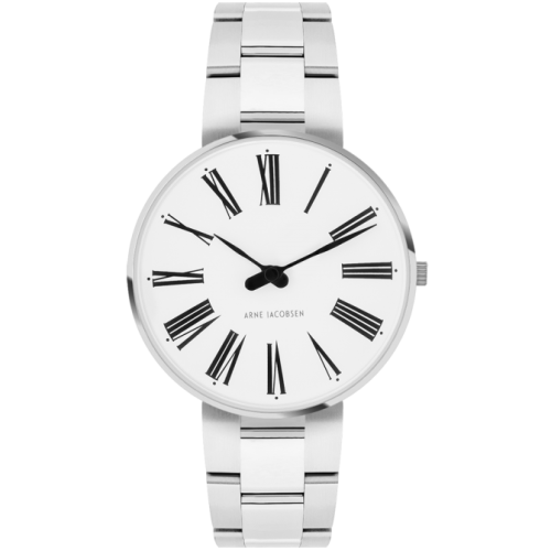 Montre Roman - Ø34 ou Ø40 mm – argent/blanc, bracelet métal