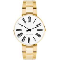 Roman watch - Ø30 or Ø34 mm – gold/white, steel strap