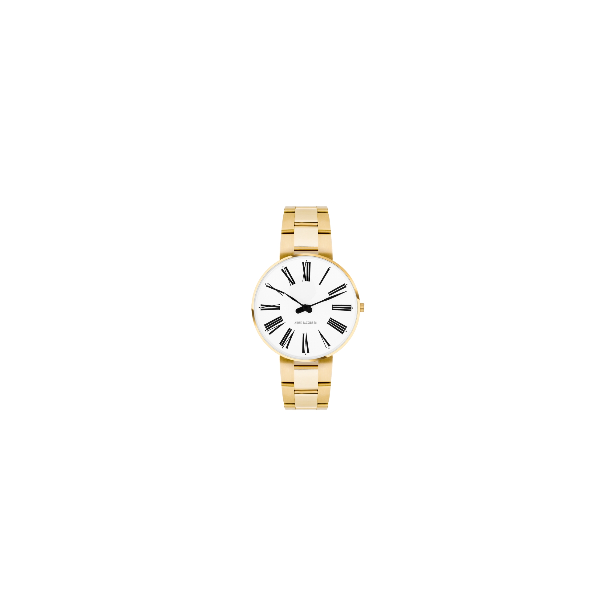 Roman watch - Ø30 or Ø34 mm – gold/white, steel strap