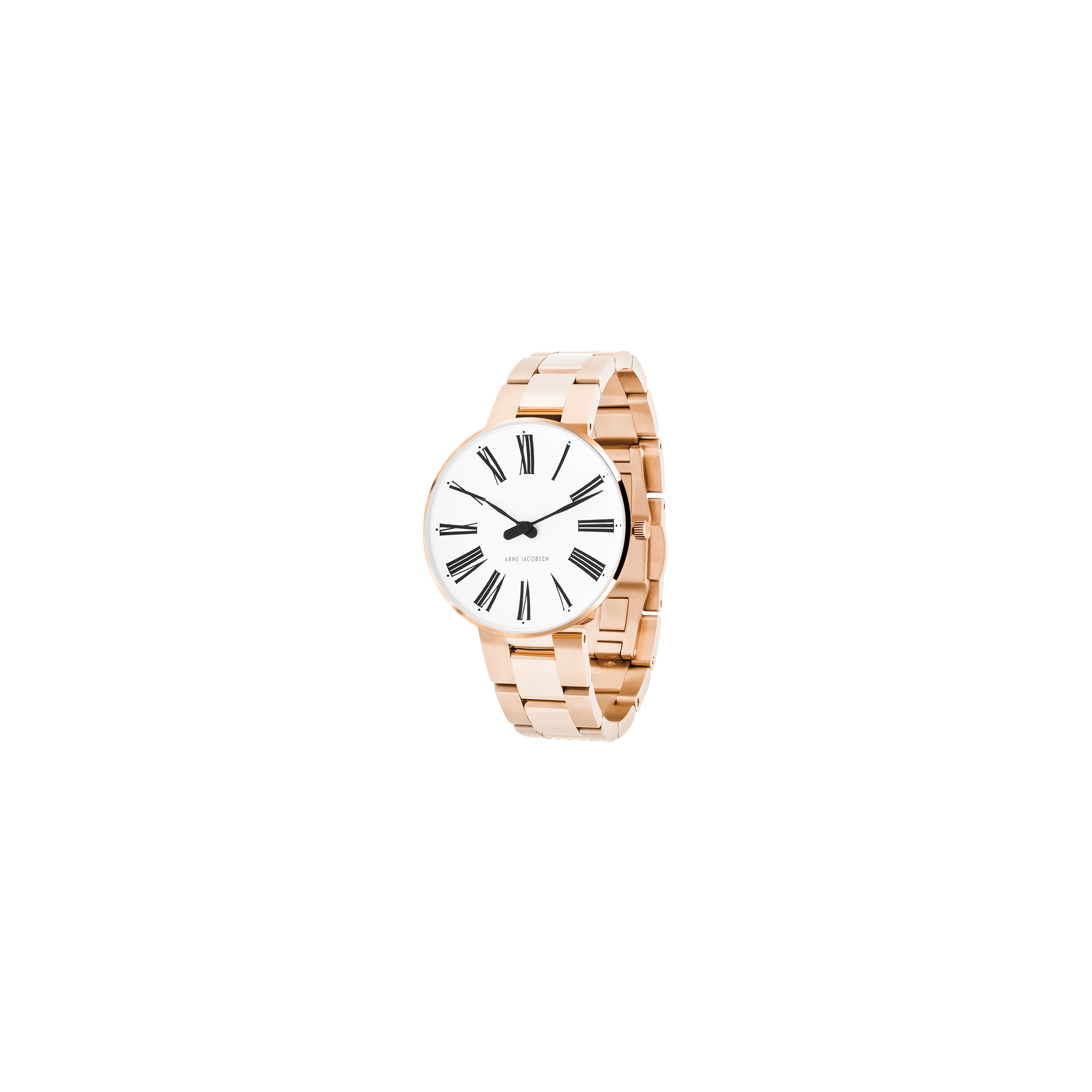 Montre Roman - Ø34 mm – rose doré/blanc, bracelet métal