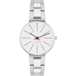 Montre Bankers - Ø30, Ø34 ou Ø40 mm - argent/blanc, bracelet métal argenté