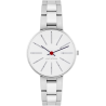 Montre Bankers - Ø30, Ø34 ou Ø40 mm - argent/blanc, bracelet métal argenté