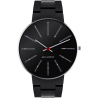 Bankers watch - Ø40 mm - black, black steel bracelet