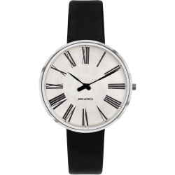 Roman Sunray watch - Ø34mm - stainless steel, black leather