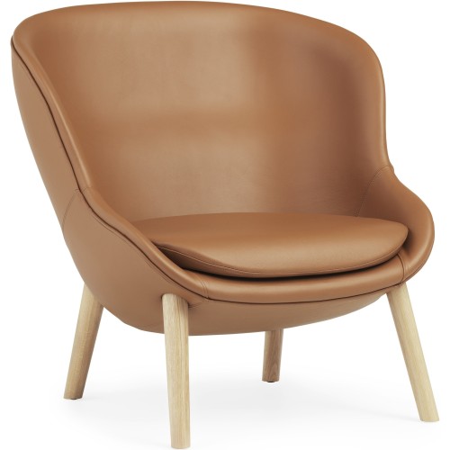 cuir Ultra 41574 / chêne - fauteuil bas Hyg - Normann Copenhagen