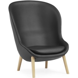 cuir Ultra 41599 / chêne - fauteuil haut Hyg - Normann Copenhagen