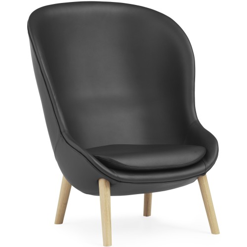 cuir Ultra 41599 / chêne - fauteuil haut Hyg - Normann Copenhagen