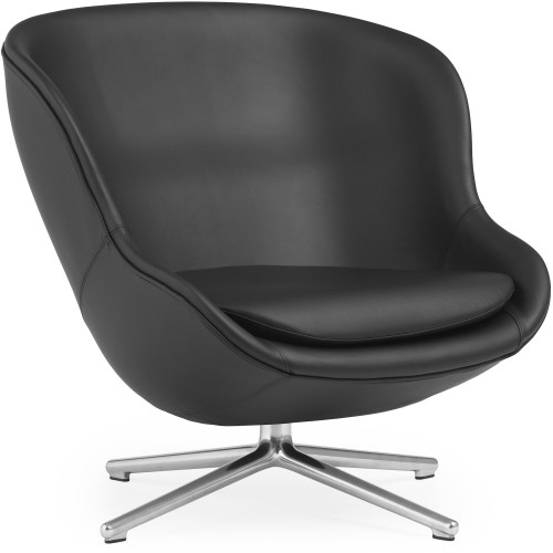 cuir Ultra 41574 / aluminium - fauteuil bas Hyg - Normann Copenhagen