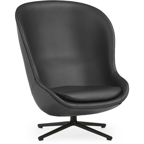 cuir Ultra 41599 / aluminium thermolaqué - fauteuil haut Hyg - Normann Copenhagen