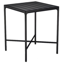 EPUISE – Aluminium Noir – 90 x 90 x H110 cm – table de bar Four - Houe