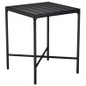 EPUISE – Aluminium Noir – 90 x 90 x H110 cm – table de bar Four - Houe