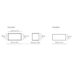 28 x 56 x 26,5 cm (FK631005 + FK633010) - Carl Hansen & Søn