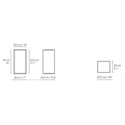 56 x 28 x 26,5 cm + étagère (FK630510 + FK633005) - Carl Hansen & Søn