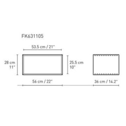 28 x 56 x 36 cm + shelf (FK631105 + FK633011) - Carl Hansen & Søn