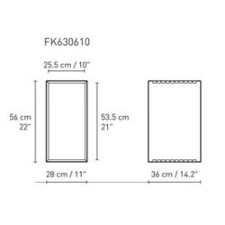 56 x 28 x 36 cm + shelf (FK630610 + FK633006) - Carl Hansen & Søn