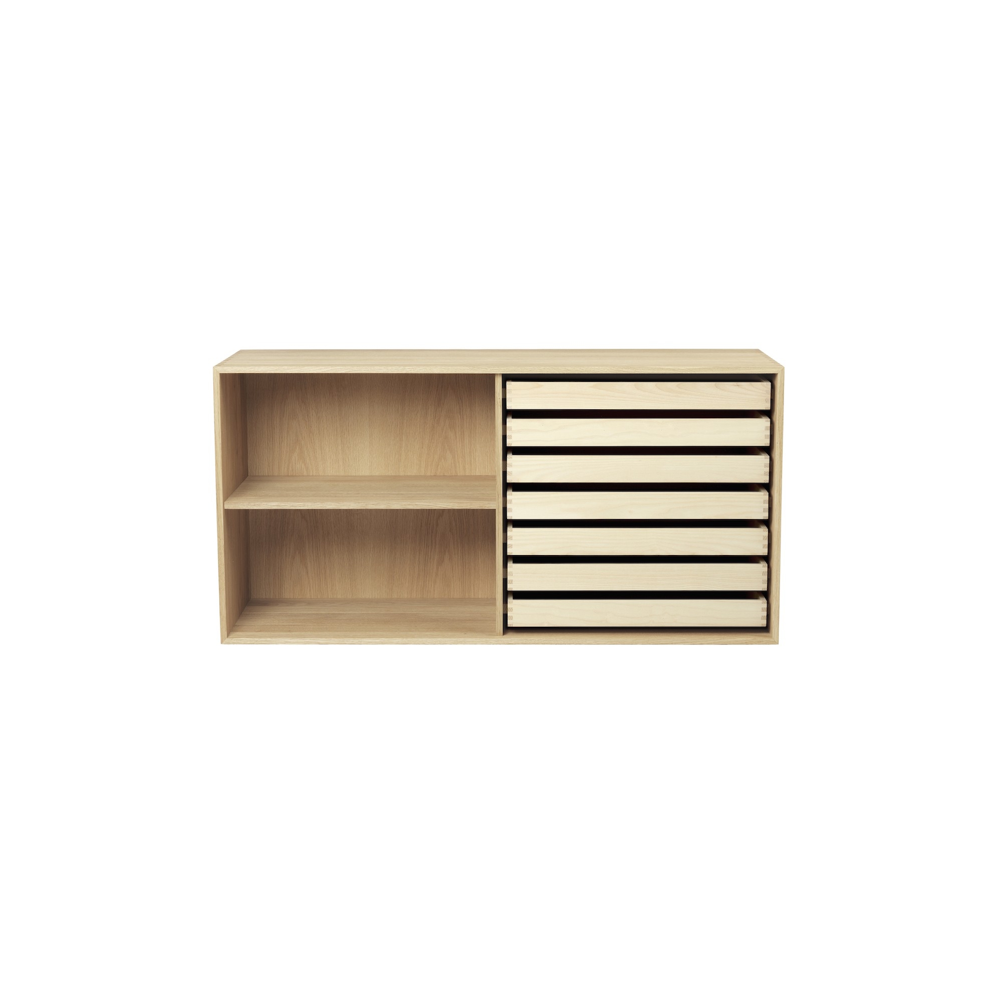 56 x 112 x 36 cm + 1 shelf + 7 drawers (FK632110 + 1 FK633021 + 7 FK634021) - Carl Hansen & Søn