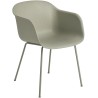 dusty green / dusty green - Fiber tube base, with armrests - Muuto