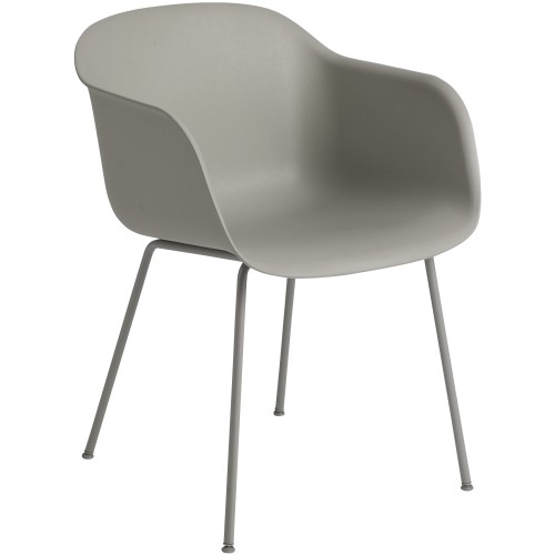 grey / grey - Fiber tube base, with armrests - Muuto