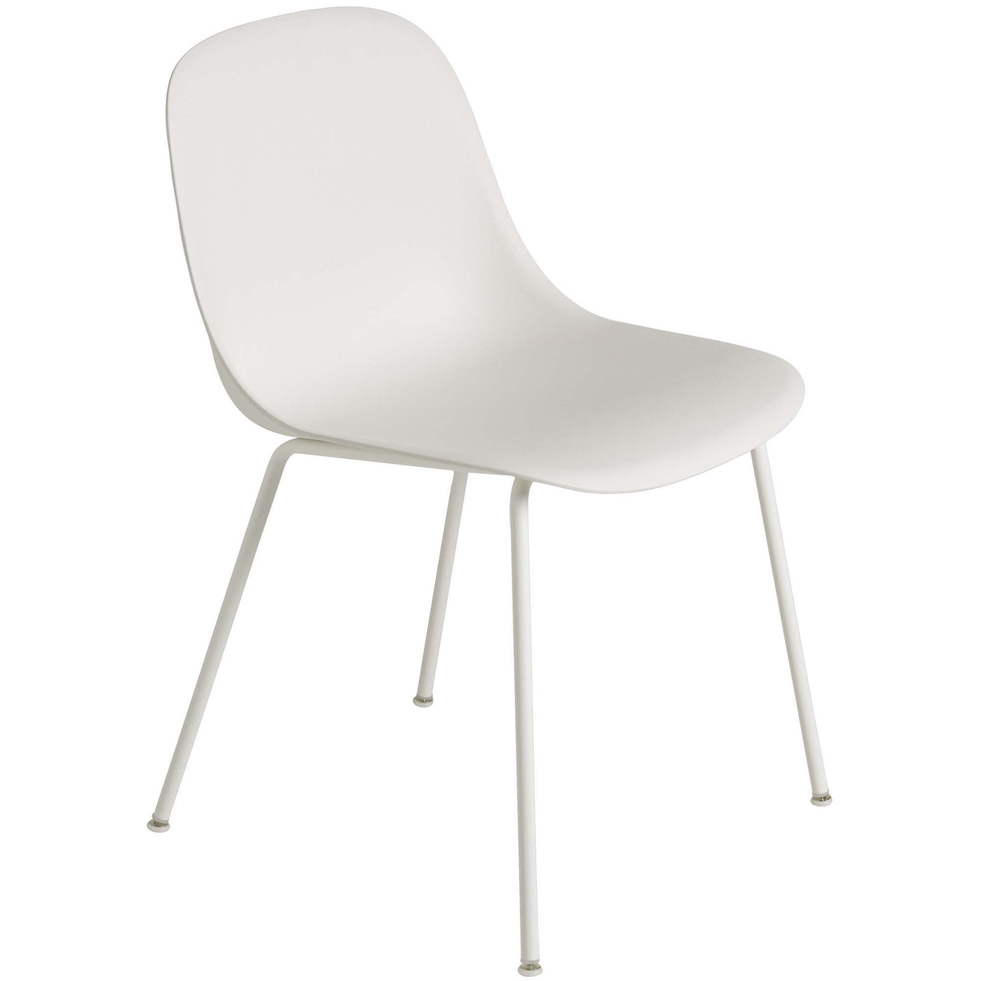 blanc / blanc - Fiber pieds tube, sans accoudoir - Muuto