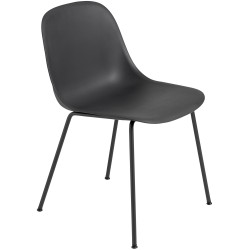 black / black - Fiber tube base, w/o armrest - Muuto